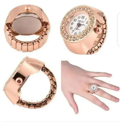 Women’s Ring Watch – Elegant Adjustable Finger Ring Wrist Watch