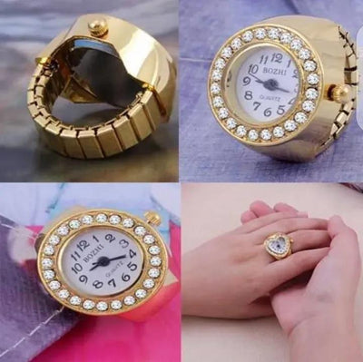Women’s Ring Watch – Elegant Adjustable Finger Ring Wrist Watch