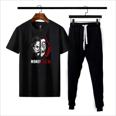 Premium Micro Men’s Tracksuit Money Heist Print – Comfortable Sportswear | Gym & Workout Suit