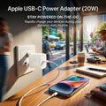 20W C To C PD 3 PIN Power Adapter For iPhone Fast Charger Adapter for iPhone and Compatible USB-C Devices