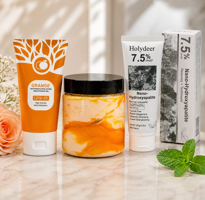 Premium Skincare Combo Zafrani Cream 500ml + Orange Gel 100g + Nano Toothpaste 100g