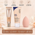 3 In 1 Makeup Trio Foundation Primer And Beauty Blender - Beauty Accessory Designed For Makeup Application And Daily Skincare Routine
