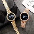 Luxury Digital Watch with Crystal Accents for Women