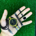Luxury Men’s Watch & Jewelry Set – Premium Stylish Wristwatch with Bracelet, Ring & Chain