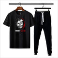 Premium Micro Men’s Tracksuit Money Heist Print – Comfortable Sportswear | Gym & Workout Suit