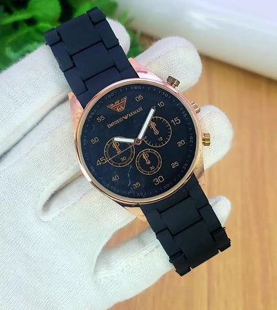 Premium Chronograph Silicone Strap Watch For Men – Luxury Sport Dial